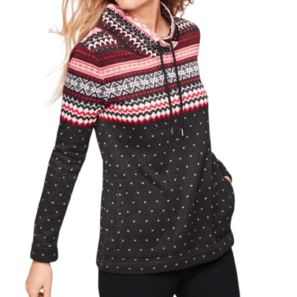 Talbots Fair Isle Sweater, Nordic Pullover, Geometric, Sz XL Petite, Chunky